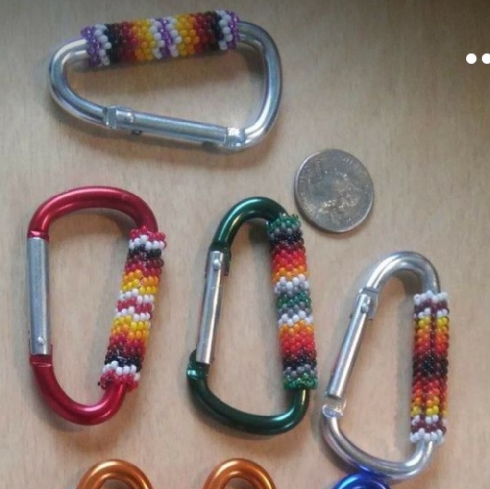 Beaded keychain clasp